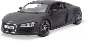 Maisto 31281 - Coche De Modelo - Audi R8 (Negro, Escala 1:24) Miniatura De Coche - Imagen 1 de 6