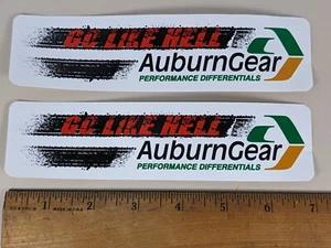 Lot of 2 Auburn Gear Decals Stickers NHRA Hot Rod NASCAR Contingency 7" x 2" Pr - Bild 1 von 1