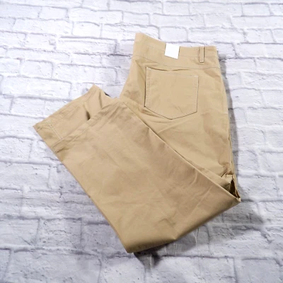 Pantalones chinos de algodón con frente plano beige Enzo Tovare 44x30 para hombre Foto 1 de 4