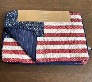Cupcakes & Cashmere Placemats Quilted Americana Flag July 4th Red White Blue - Picture 1 of 3