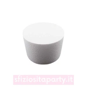 Base In Polistirolo Circolare D 15cm x H 10cm - Cake Design Torte Pasticceria - Foto 1 di 1