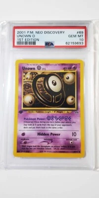 Unown O  1st Edition PSA 10 2001 Pokemon Neo Discovery Gem Mint 69/75 - Image 1 of 3