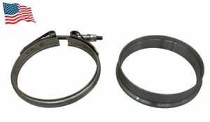 4.4" HE351CW Turbine Outlet Flange and Clamp Mild Steel - Picture 1 of 3