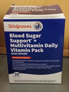 (EXP 01/26) Walgreens Blood Sugar Support Multivitamin Daily Vitamin 30 Packs - Picture 1 of 6