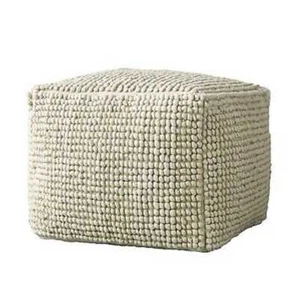 Bloomingville Pouf SUNA Wolle Natur Hocker eckig Sitzpuff 61x61x45 cm - Bild 1 von 1