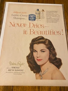 Vintage 1954 Debra Paget Lustre Cream Shampoo ad - Picture 1 of 1