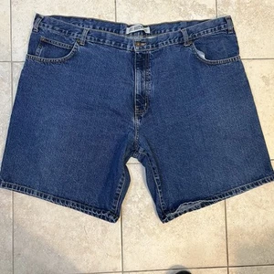 Vintage Faded Glory Mens 46 Relaxed Fit Jorts Jean Shorts Dark Wash Made in USA - Picture 1 of 11
