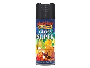 Pintura brillante PlastiKote Super Spray negro 400 ml - Imagen 1 de 1