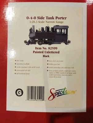 Bachmann Spectrum 1:20.3 Scale 0-4-0 Side Tank Porter No. 82599 DCC Ready  - Image 1 of 4