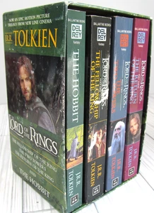 JRR Tolkien The Lord Of The Rings The Hobbit 4 Book Paperback Box Set Del Rey K - Bild 1 von 6