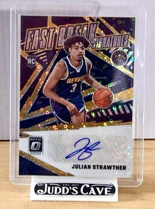 🚨2023-24 Donruss Optic JULIAN STRAWTHER Disco Fast Break Signatures Rookie Auto - Picture 1 of 2