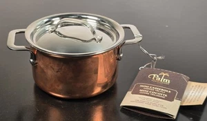 Palm Restaurant Copper Tri-Ply Petite Casserole Cocotte Stainless Interior, New - Picture 1 of 11