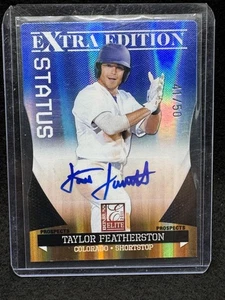 2011 Donruss Elite Extra Edition #40 Taylor Featherston Blue Die Cut /100 - Picture 1 of 2