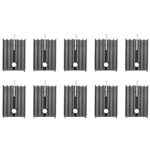 10 Pièces Réfrigérateur 21x15x11mm Noir Aluminium pour TO-220 MOSFET-Tran5585 - Photo 1/9