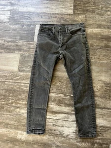 Jeans uomo Levi's 512 taglia 32 x 29 nero denim vita media slim taglio affusolato zip mosca - Foto 1 di 8