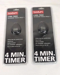 2 Timer Bodum 4 minuti nuovi per stampa francese *necessita di batterie nuove* mai aperti - Foto 1 di 2