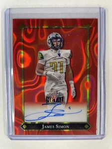 James Simon RC Auto. Texas Longhorns 4⭐️ Top Freshman RB. Hoja de metal 2025 #d/10 - Imagen 1 de 2