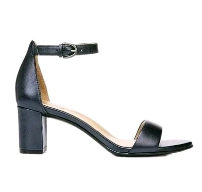 Naturalizer Vera Block Heel Sandal Size 6.5M Navy Leather New $120 - Image 1 of 4