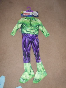 NEW Marvel Avengers Boy's Hulk Costume, Mask, Gloves & Shoe Covers small 6/7 - Picture 1 of 4
