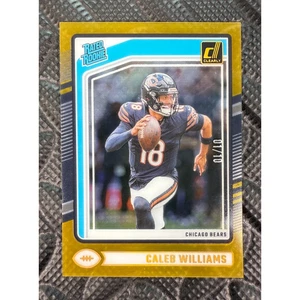 2024 Panini Clearly Donruss Rated Rookie Caleb Williams #51 Gold 01/10 1st Print - Picture 1 of 3