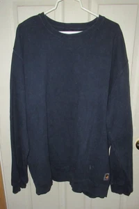Carhartt Sweatshirt Men 2XL Tall Dk Navy Outdoors Work Hike Hunting Original Fit - Picture 1 of 3