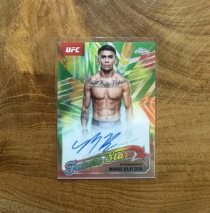 MARIO BAUTISTA FUTURE STARS GREEN REFRACTOR AUTO /99 🔥 2025 TOPPS CHROME UFC - Picture 1 of 5
