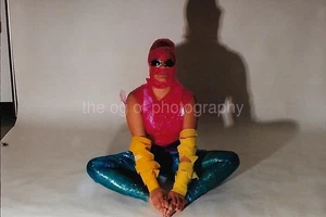 SHRINK WRAPPED SUPERHERO Man WEIRD FOUND PHOTOGRAPH Color ORIGINAL 58 44 B - Picture 1 of 1