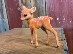 Flocked Bambi Fawn Deer Christmas decor.......z5 - Picture 1 of 3