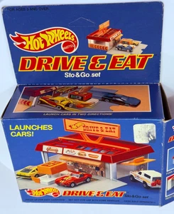 Hot Wheels Drive & Eat Sto & Go Playset 1987 NEW Sealed Decals Mattel MIB - Picture 1 of 15