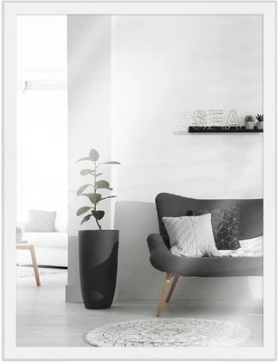 MendeFrames H080 Holz Wandspiegel weiß 40x50 cm - Bild 1 von 3