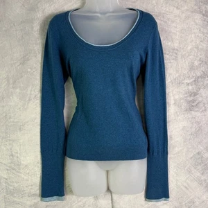 Vintage Y2K American Eagle Pullover Oberteil Damen Gr. L blau Lagenlook Bündchen Elena Gilbert - Bild 1 von 11