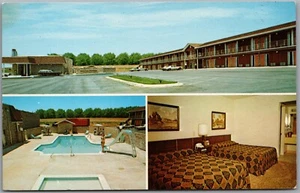 Postcard Locust Grove Georgia S.H.P Economy Inn Muti Views Swimming Pool - Picture 1 of 2