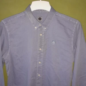 Graziosa camicia verde manica lunga blu/grigio colletto con bottoni taglia S - Foto 1 di 11