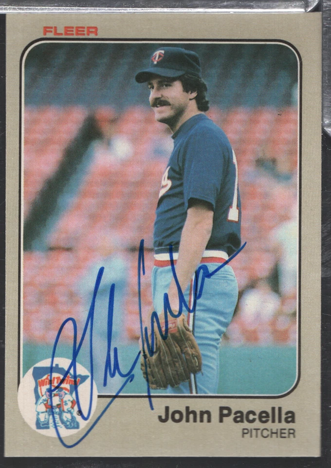 John Pacella Twins Autographed 1983 Fleer #622 w/COA 110323NPCD57 - Image 1 of 2