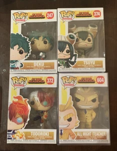 My Hero Acadamia Funko Pop Lot - Deku / Tsuyu / All Might / Todoroki - Picture 1 of 17