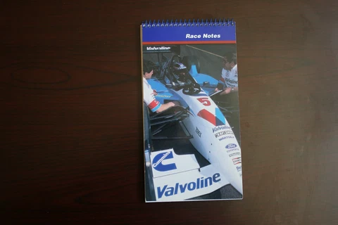 Robby Gordon 1995 CART Series Valvoline #5 - Race Notes - Media Guide - Indy Car Cover
