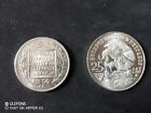Lot de 2 monnaies commémoratives en argent / Mexique et Suède