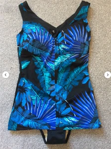 COSTUME DA BAGNO WITT @ CALEIDOSCOPIO TAGLIA 14 D COPPA MULTI PANCIA BLU COSTUME £75 - Foto 1 di 2