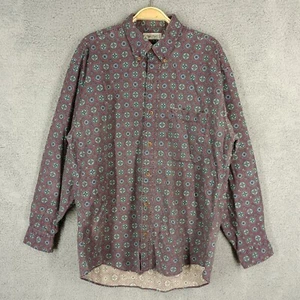 Bugle Boy Co. Vintage Large Patterned Button Up Long Sleeve Casual Shirt - Picture 1 of 15