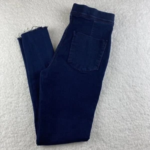Pantalones de mezclilla Free People Jeans para mujer 26 lavado oscuro elástico tiro medio dobladillo crudo - Imagen 1 de 12