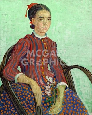 La Mousme 1888, van Gogh, Wall Art Print Poster  14" x 11"           1768 - Image 1 of 2