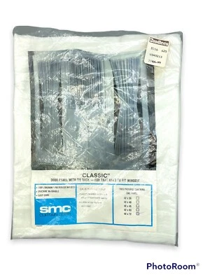 Panel de puerta clásico SMC con cortina de amarre 42” X 72” filtrado de luz blanca NOS Foto 1 de 4