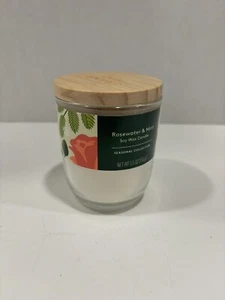 Everspring Seasonal Collection Rosewater & Mint 100% Soy Wax Flame Candle 5.5 oz - Picture 1 of 10