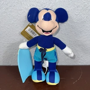 Disney Store Exclusive Mickey Mouse Boogie Board 8" Mini Bean Bag Ocean - Picture 1 of 4