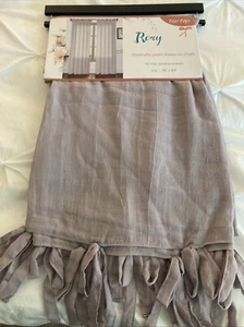 New Tie Top Window Panels Curtains 36x84 Pair Beautiful Color Light Purple/Gray? - Picture 1 of 11