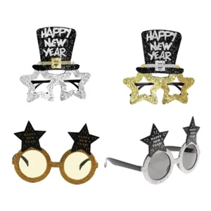 4 Pcs New Year Glasses Party Accessories Paper Eyeglasses Eyewear - Picture 1 of 12
