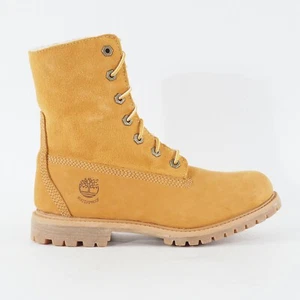 Womens Timberland Authentic Teddy Fleece 8329R Wheat Leather Lace Casual Boots - Picture 1 of 7
