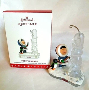 Hallmark Frosty Friends 2016 Eskimo Eisskulptur Pinguin 37. Sammlerserie - Bild 1 von 8