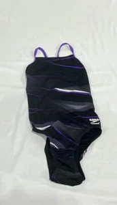 Speedo Damen Endurance Plus Crossback einteiliger lila Badeanzug 28 kaum getragen - Bild 1 von 3