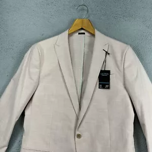 JF J. Ferrar Adult Men Sport Coat Blazer 44L Pink Rose Slim 1 Button Stretch NEW - Picture 1 of 14